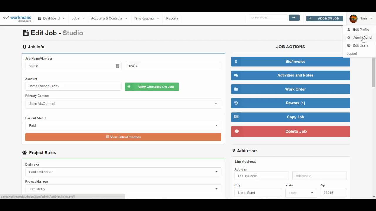 Workman's Dashboard -- Adding Default Activies in Admin Panel - YouTube