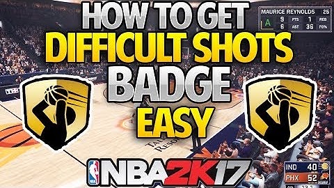 NBA 2K17 Tips: HOW TO GET DIFFICULT SHOTS BADGE!!! INSANELY OVERPOWERED BADGE IN NBA 2K17!!!