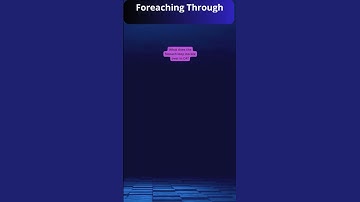 Understanding foreach Loop in C#