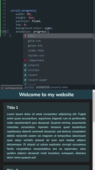 scroll progress #html #css3 #scroll - YouTube