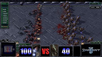 StarCraft 2: Unit Tester - 100 Marines VS 40 Hydralisks!!
