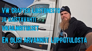 VW Crafter "front assist ei käytettävissä" ja luistonesto valo palaa