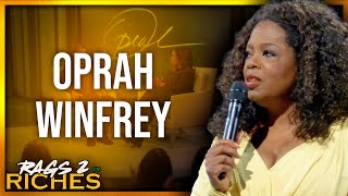 Wore potato sacks as dresses. Now worth $2.3 Billion. The Oprah Winfrey Rags 2 Riches TV Story.