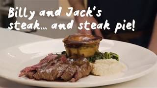 Steak with steak, onion and truffle pie - billy jack's canned food
dinner party
