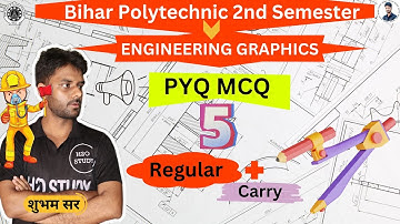 Bihar Polytechnic 2nd Semester Engineering Graphics|Engineering Graphics PYQ MCQ|Previous Year Paper