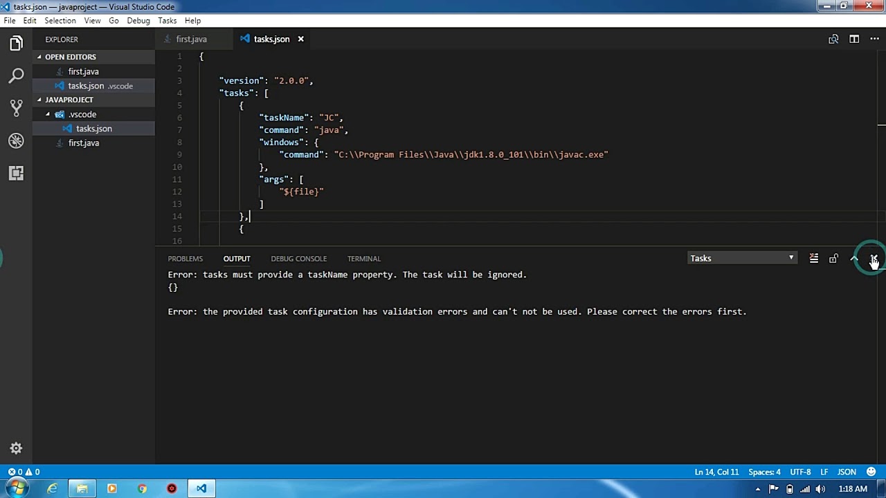 compiling java visual studio