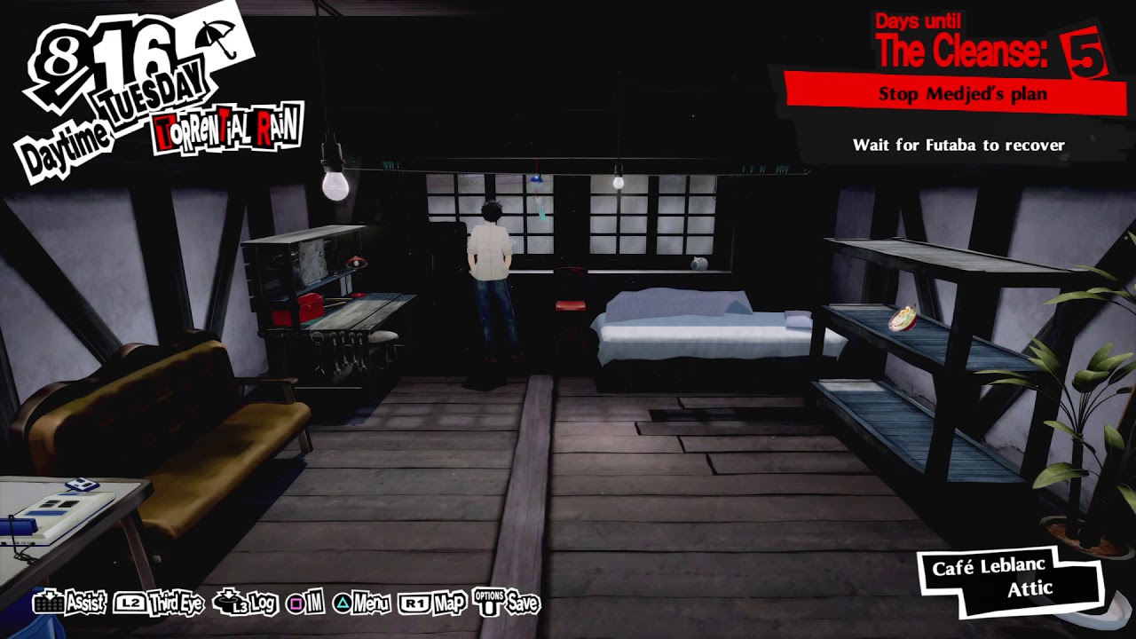 Persona 5 Royal Rainymood Cafe Leblanc Attic Youtube 