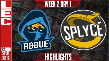 RGE vs SPY Highlights | LEC Spring 2019 Week 2 Day 1 | Rogue vs Splyce