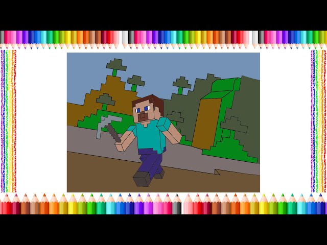 Desenho de Steve Minecraft para colorir - Tudodesenhos