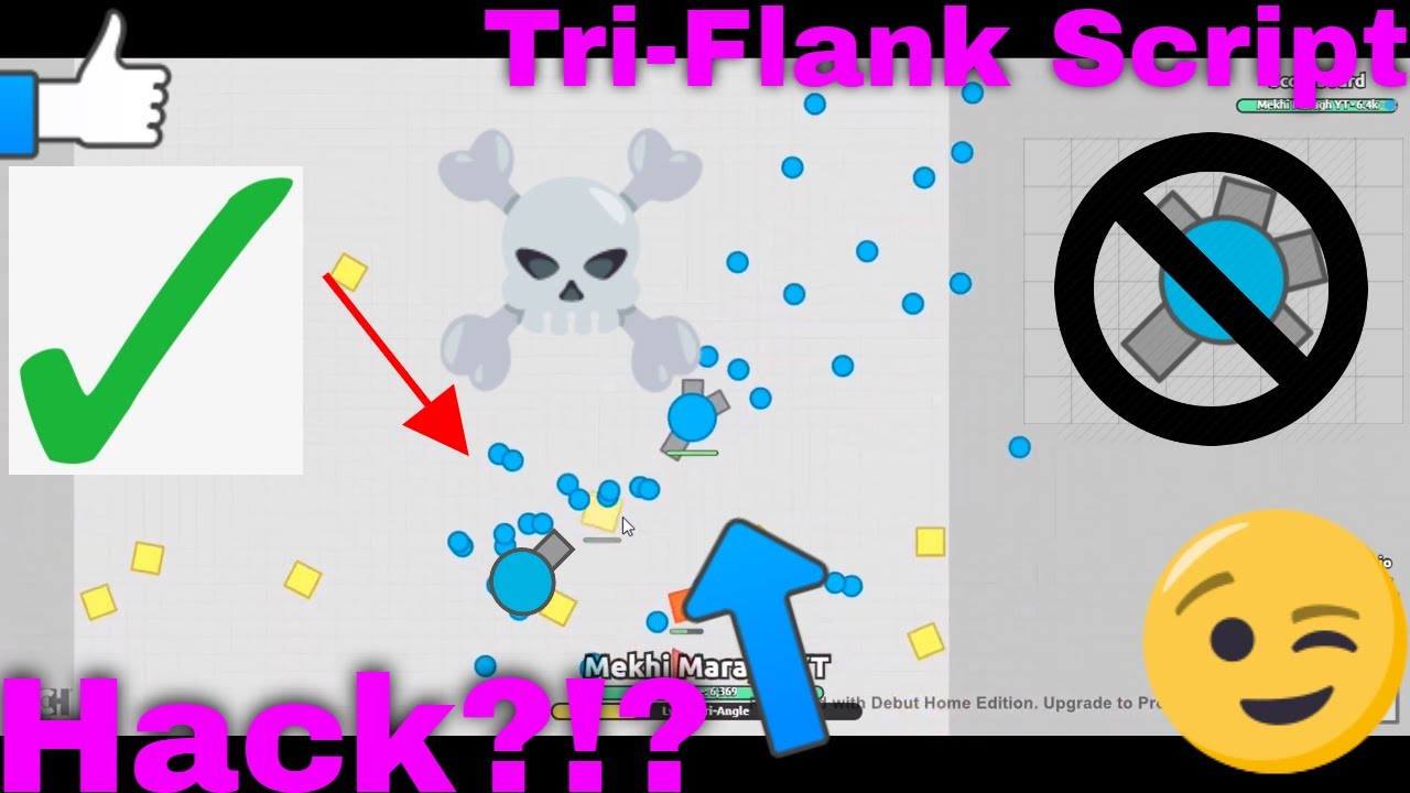How To Use Tri Flank Script Hack Diep Io 2020 Youtube