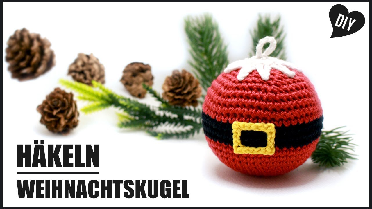 Weihnachtskugel häkeln | Christbaumkugel X-MAS Häkelanleitung - DIY by Pfirsichteufel