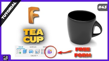 Design Tea Cup using FreeForm | Fusion 360 Tutorial [2021] | ItsmadeEZy