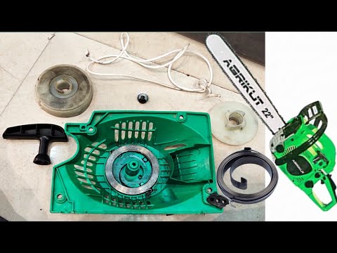 How to Repair the Starter on a chainsaw starter | spring installation | स्टार्टर की मरम्मत कैसे करें