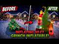 Inflating The Grinch Scene Christmas Inflatable