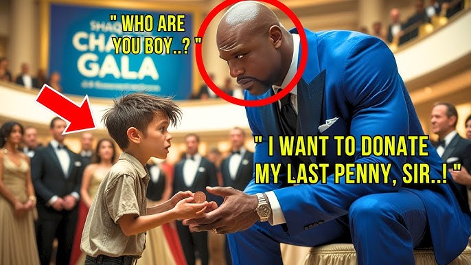 Poor Child Offers His Last Penny to Big Shaq At Charity, What Happens Next  is Unbelievable...