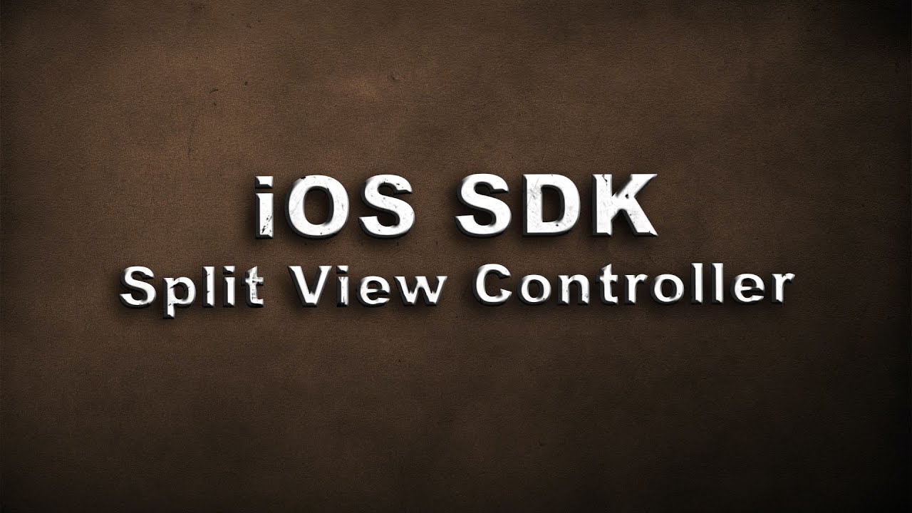 iOS SDK Split View Controller - YouTube