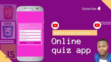 Create an ONLINE QUIZ APP with HTML, CSS AND JavaScript- part 1 of 6