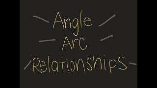 Angle arc Relationships