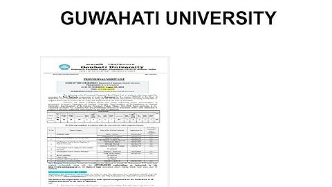 Guwahati University PG Result // Merit list out // GU PG 2023 // 30 July 2023