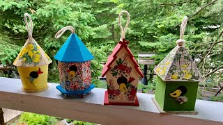 Decoupage Bird Houses