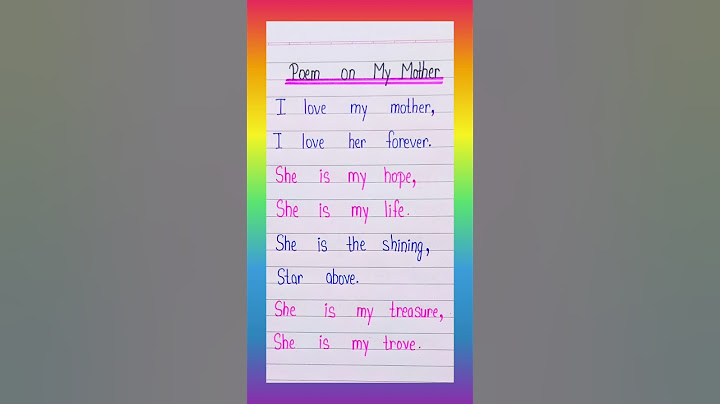 Poem on My Mother in English #trending #english #education