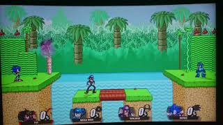 SSF2 - Pit, as a Dark Pit costume, delivers a Final Smash to the test dummies