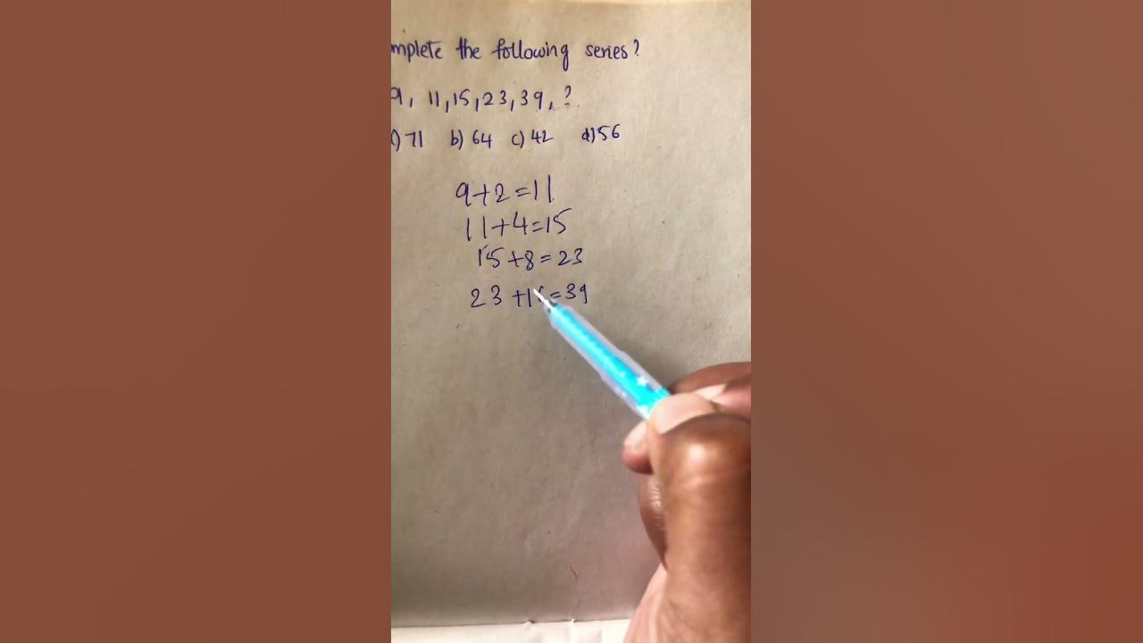 Number series aptitude questions placement preparation youtube