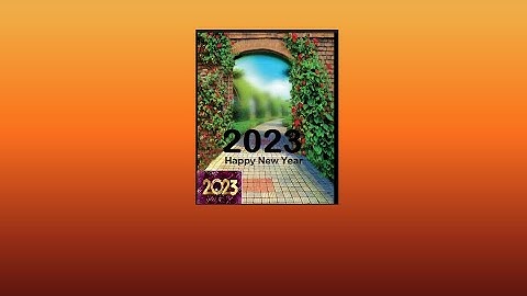 New year Drawing 2023 | How to draw in computer | paint in computer | new year painting 2023