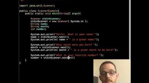 Java Scanner Objects Introduction