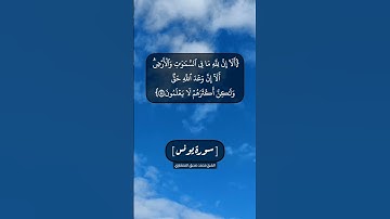 سورة يونس الآية ٥٥ و ٥٦ بصوت الشيخ محمد صديق المنشاوي