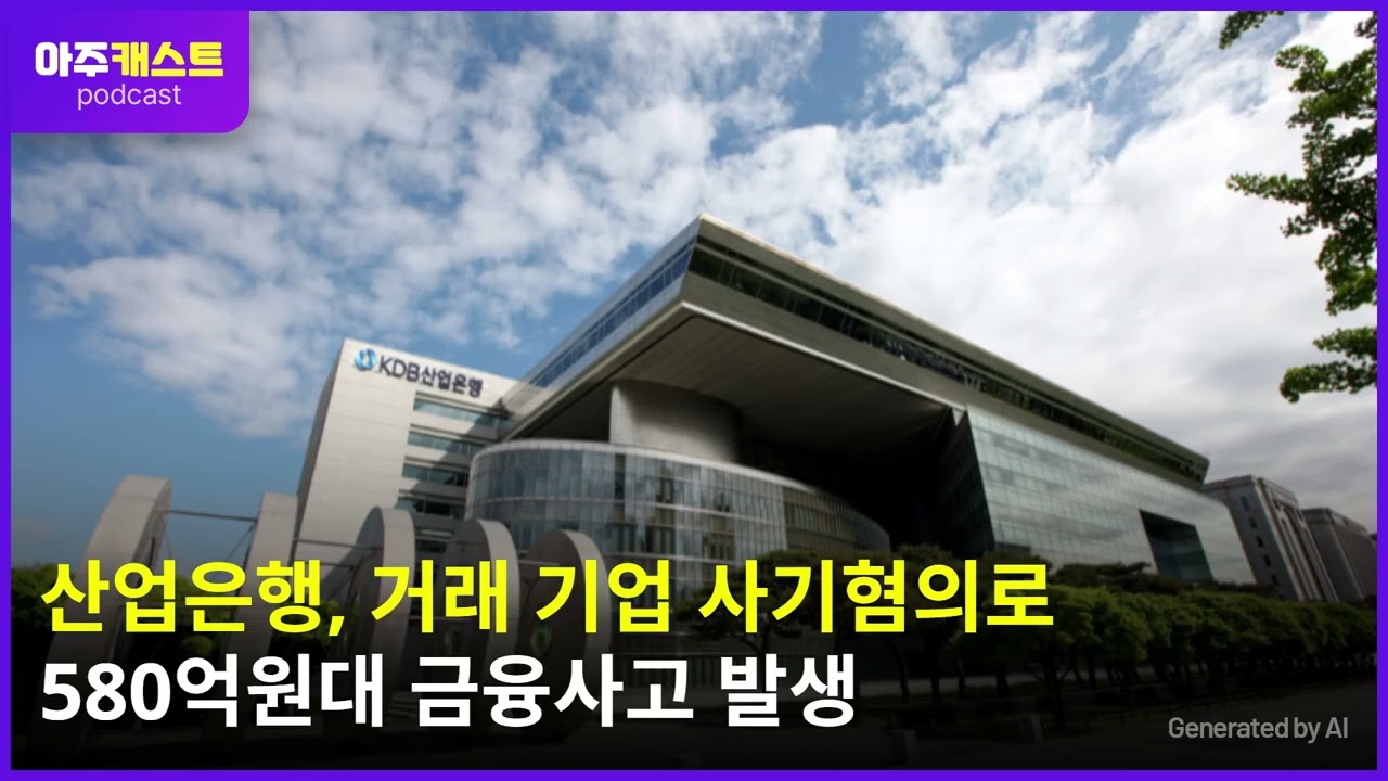 산업은행, 거래 기업 사기혐의로 580억원대 금융사고 발생