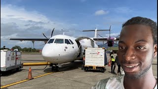 Caribbean hop | Caribbean airlines ATR 72 600 from Piarco to Argyle international airport
