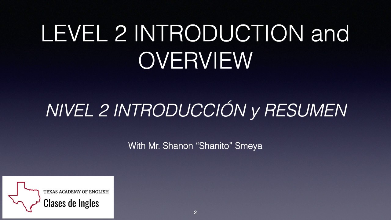 Level 2 Introduction And Overview Youtube