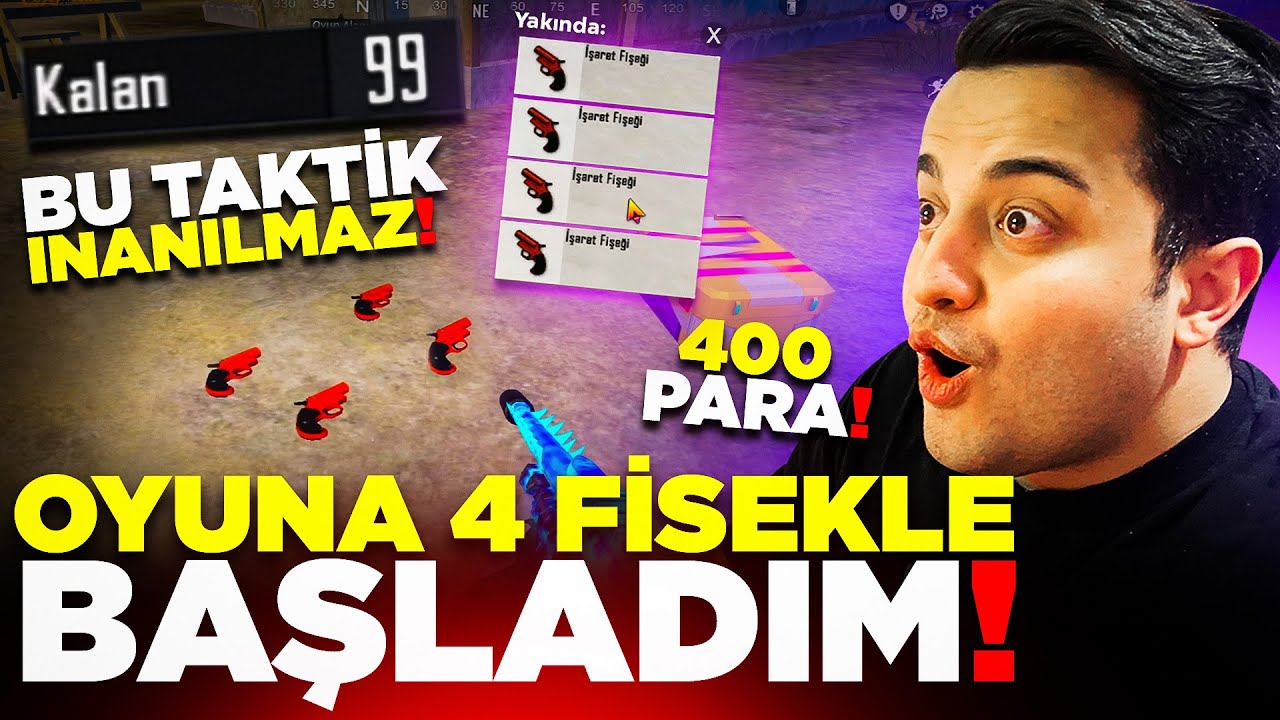 İNANAMICAKSINIZ! 4 FİŞEKLE BAŞLADIK! ÇOK HIZLI 400 PARA TAKTİĞİ! PUBG Mobile