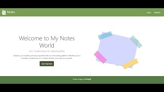 CS50X | Flask Note Application Project Demo