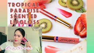 Swatching Lipsense Tropical Paradise Scented Lipgloss collection!