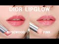 디올 립글로우 로즈우드 vs 핑크 발색 비교 ㅣ 데일리 립 추천 (DIOR LIPGLOW ROSEWOOD vs PINK)