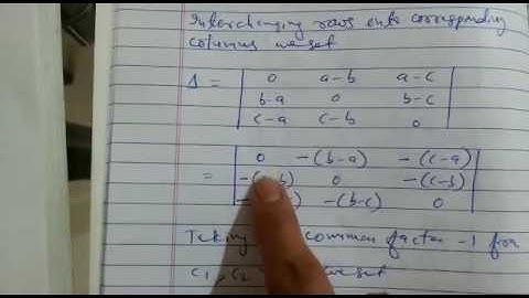 EXEMPLAR EXAMPLE 5 DETERMINANT