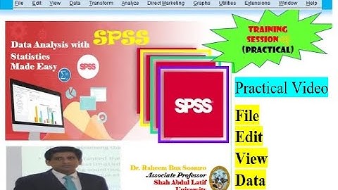 Getting familiar with SPSS Menu and Icon (Practical Part 1)