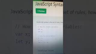 JavaScript syntax #shorts
