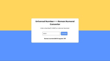 Roman Numeral Converter | HTML, CSS & Javascript