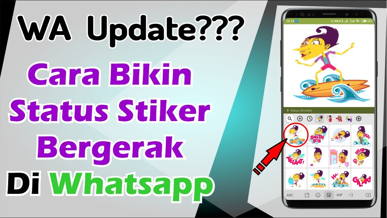 Cara Bikin Status Stiker Bergerak Di Whatsapp Youtube