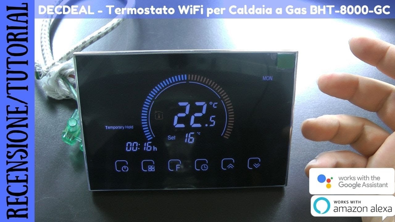 Termostato Caldaia Termosifoni Wi-Fi Decdeal BHT-6000-GC Programmabile  Google