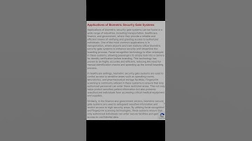 Biometric Security Gate Systems: The Future of Access Control