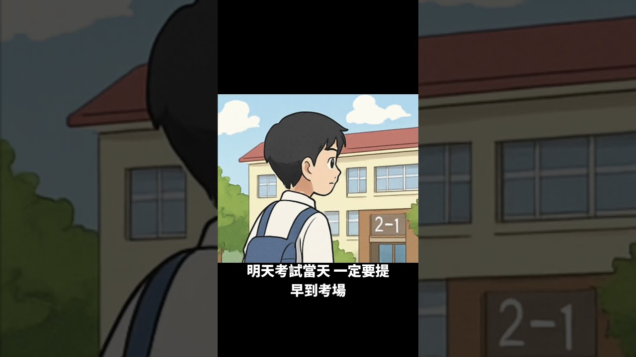 考前一晚,如果你剛好看到這支影片,
那請你深呼吸一下。你真的準備好了。從檢查文具、吃習慣的早餐、到穩穩進場、不搶寫、不拖畫卡——你都知道了。現在,讓大腦好好休息,明天,發揮你該有的實力。祝你金榜題名。 縮圖