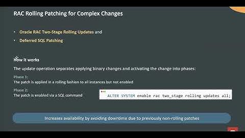 Oracle 26 AI Feature: Rolling Patches
