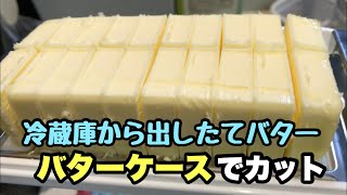 常温放置何分でカットできる？！冷蔵庫から出したてのバターをバターカッター付きバターケースでせっかちカット スケーターskater BTG2DX