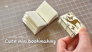 Mini sketchbook making | cute gold foil ❤︎