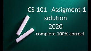 cs101 assignment 1 solution  spring fall  2020 | maryam world of information