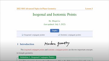 Several Advanced Topics in Plane Geometry: Lesson III